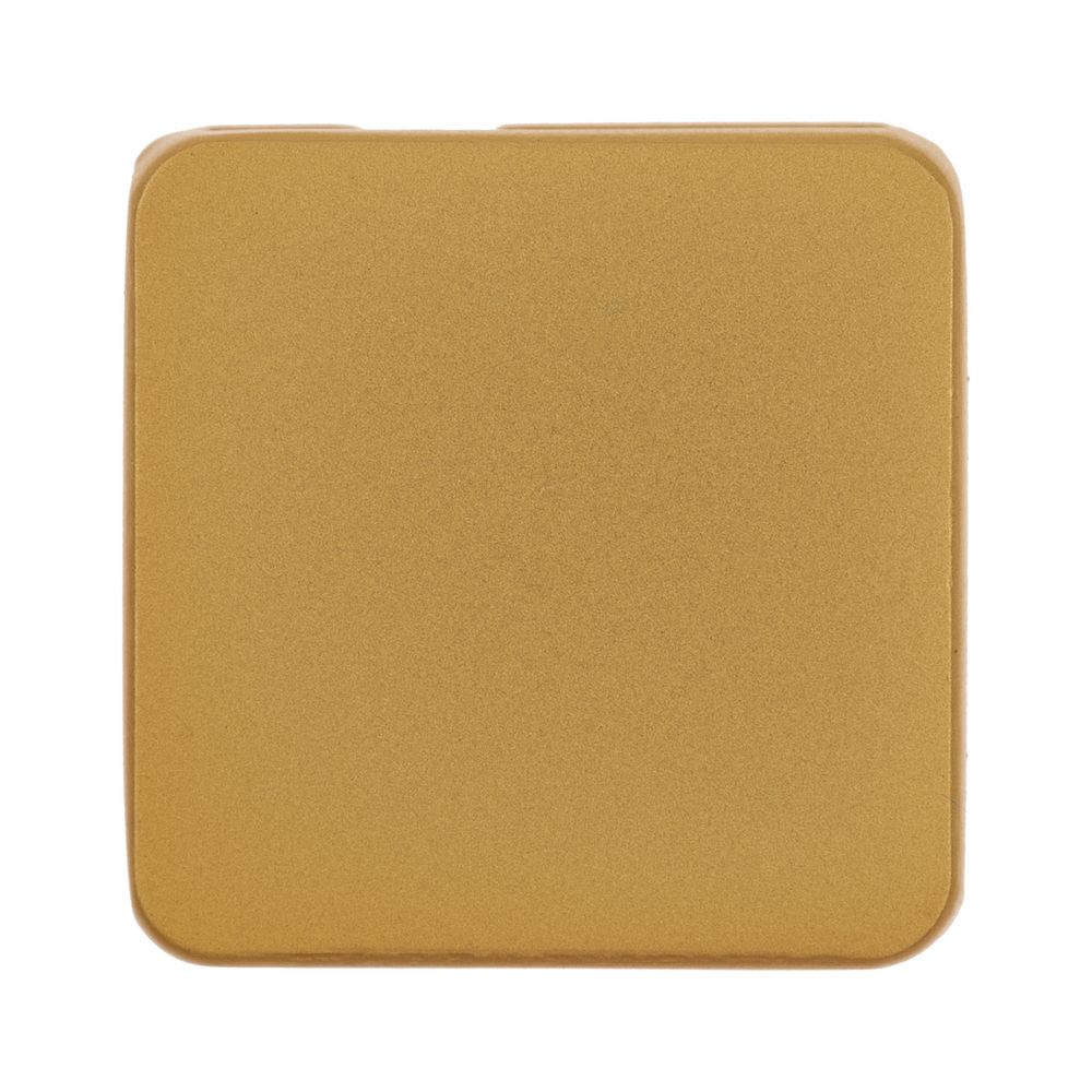 Квадратный шильдик на резинку Direct, матовый золотистый-0