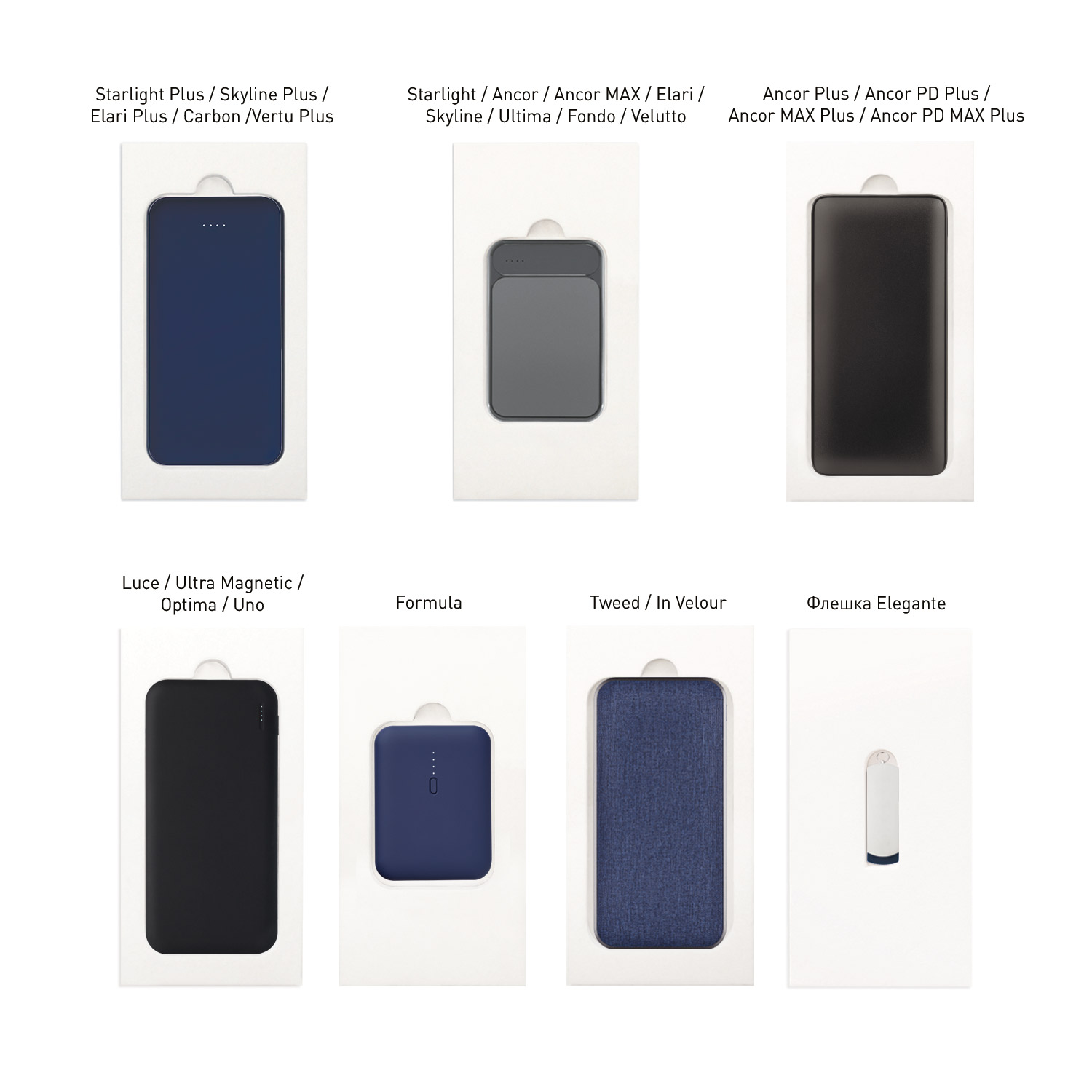 Подарочная коробка с ложементом для ежедневника, ручки и аккумулятора, синяя (под съемные ложементы)-4