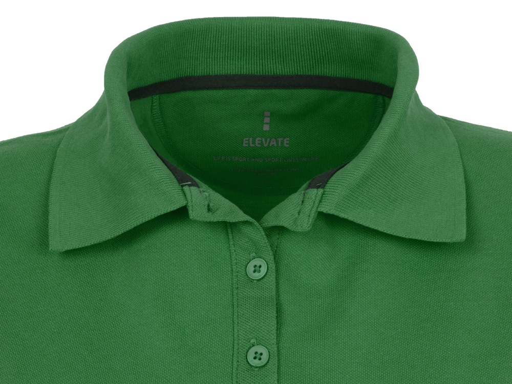 Calgary женская футболка-поло с коротким рукавом, зеленый-3