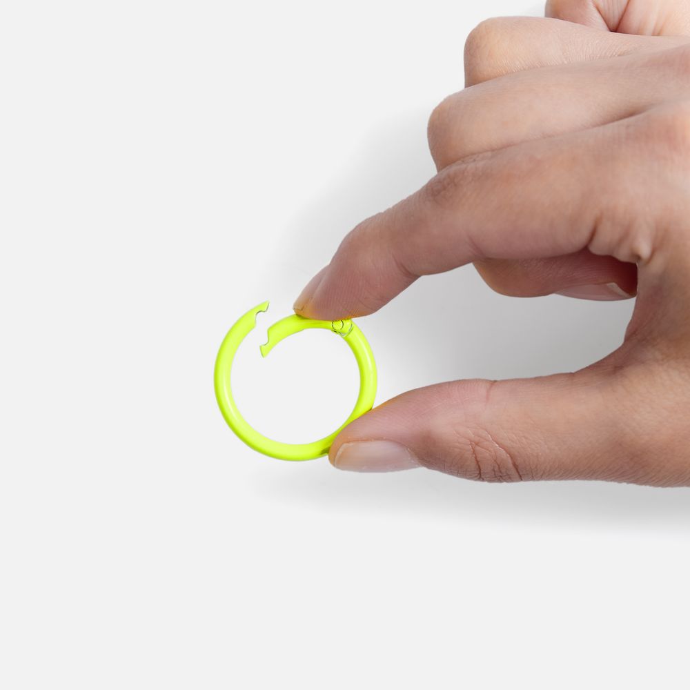 Карабин-кольцо Claus, L, желтый неон-1