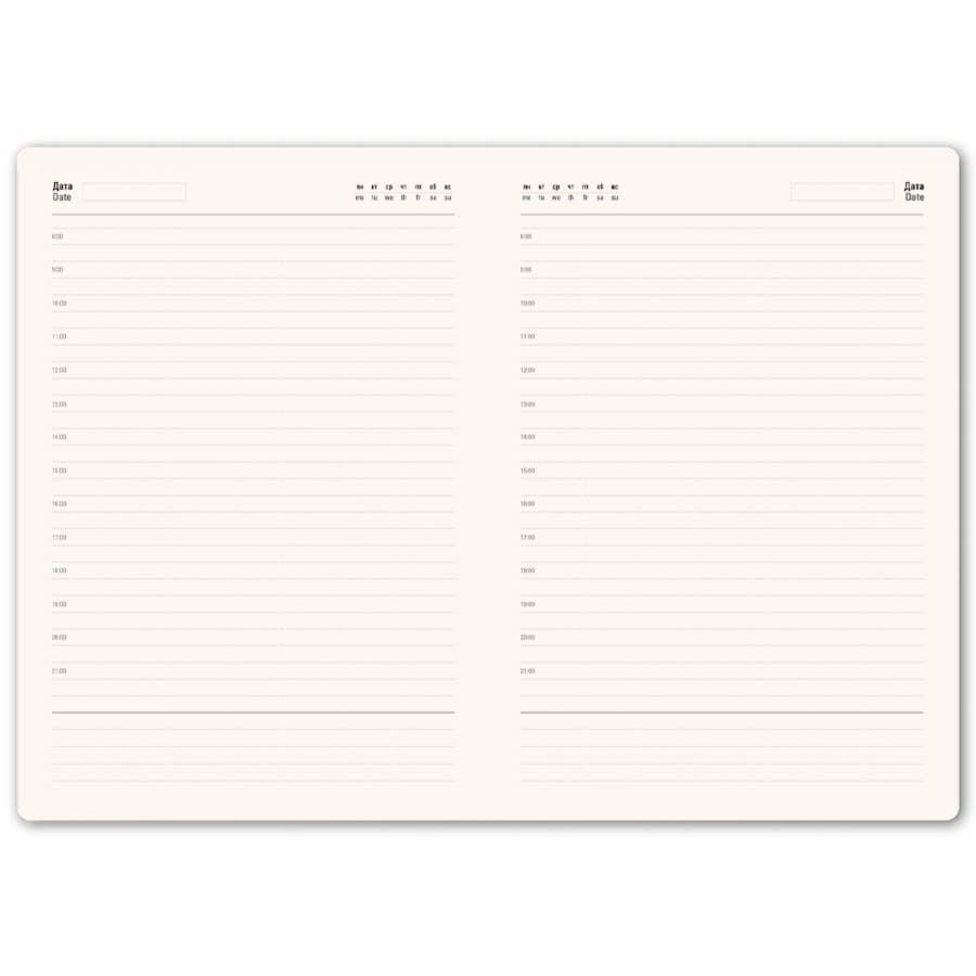 Ежедневник недатированный "FunkyPlan", 130*210 мм, синий, оранжевый форзац, блок-линейка, синий, оранжевый-4