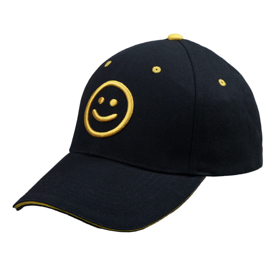 Образец бейсболка CUSTOM MERCH, 6 клиньев, металлическая застёжка с логотипом, черный-0