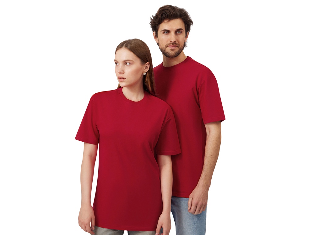 Футболка из френч терри Warsaw унисекс 220гр, красный-0