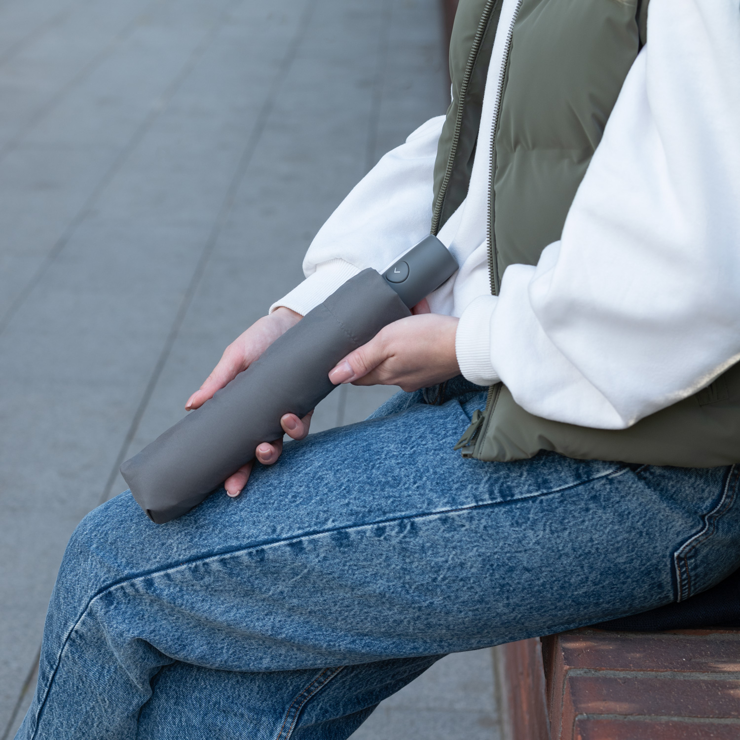 Зонт складной Атланта (Atlanta), серый-9