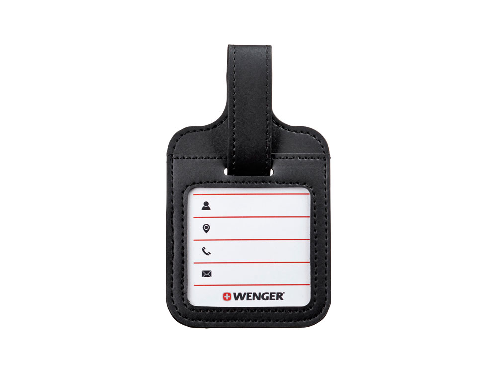 Бирка для багажа WENGER, черная, полиуретан, 9 x 14 x 1 см-0