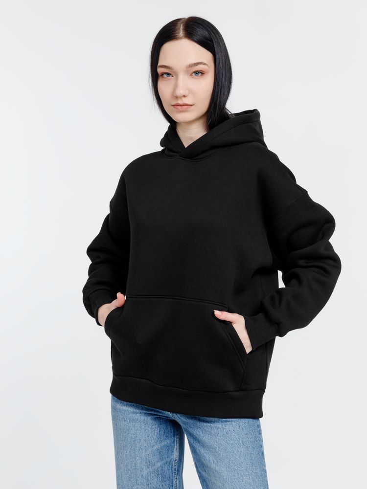 Худи оверсайз унисекс Go Easy, черное-5