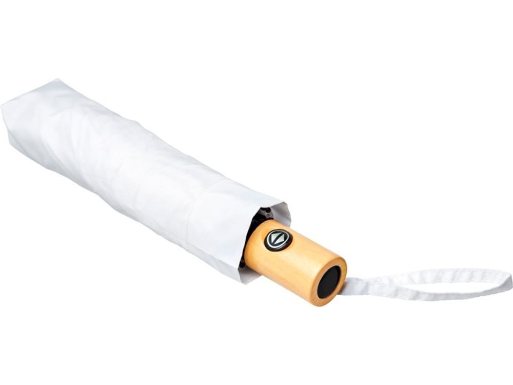 Автоматический складной зонт Bo из переработанного ПЭТ-пластика, белый-2