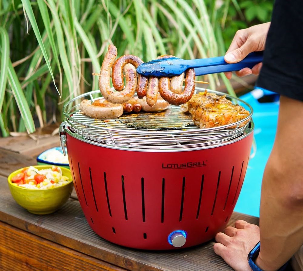 Угольный гриль Lotus Grill Classic, красный-2