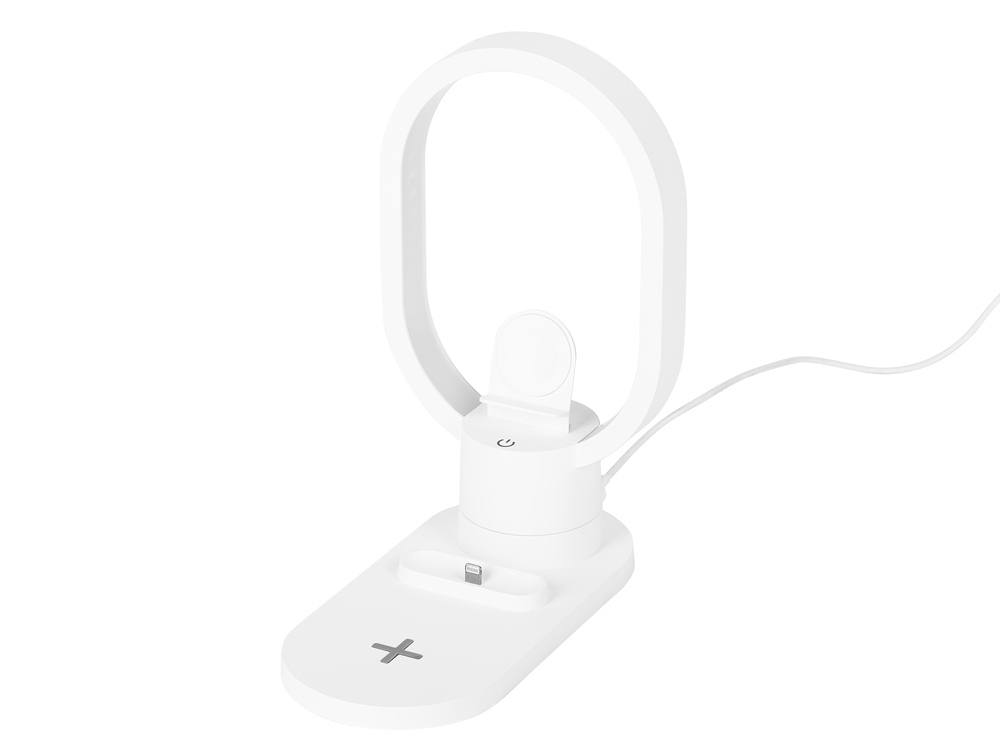 Беспроводная зарядная станция 4-в-1 Portal c лампой, 15 Вт, белый-1