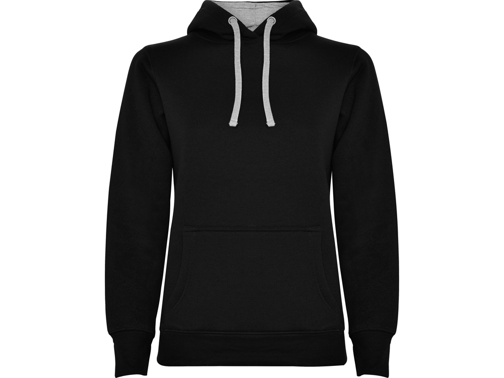 Толстовка с капюшоном Urban женская, черный/серый меланж-0