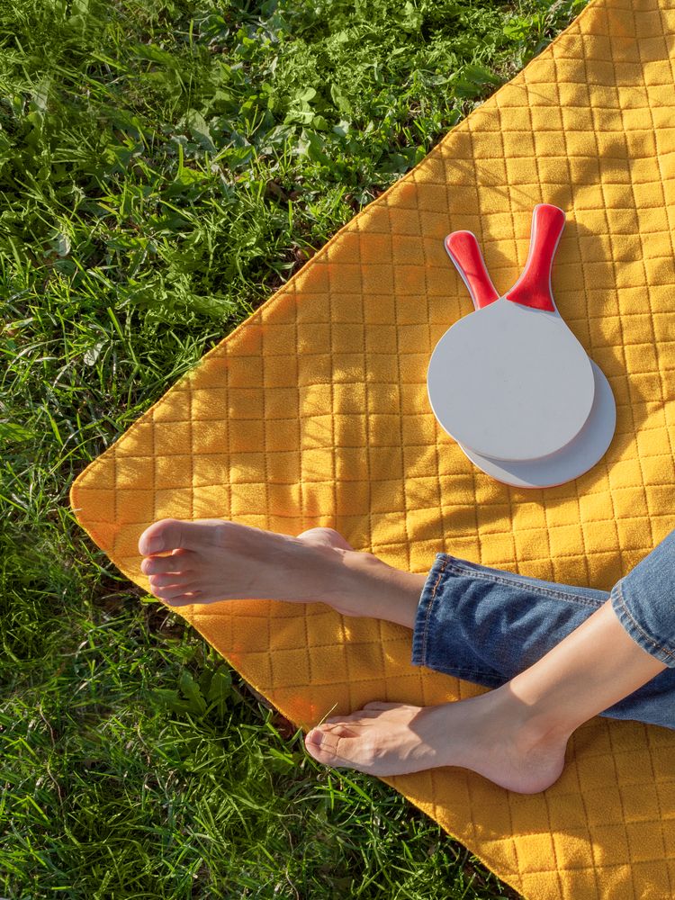 Плед для пикника Soft & Dry, желтый-4