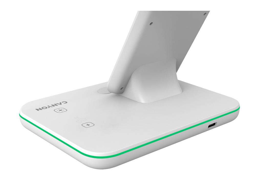 Беспроводное зарядное устройство для гаджетов 3-в-1 с технологией QI Canyon WS-303 (CNS-WCS303W), 15W, белый-2