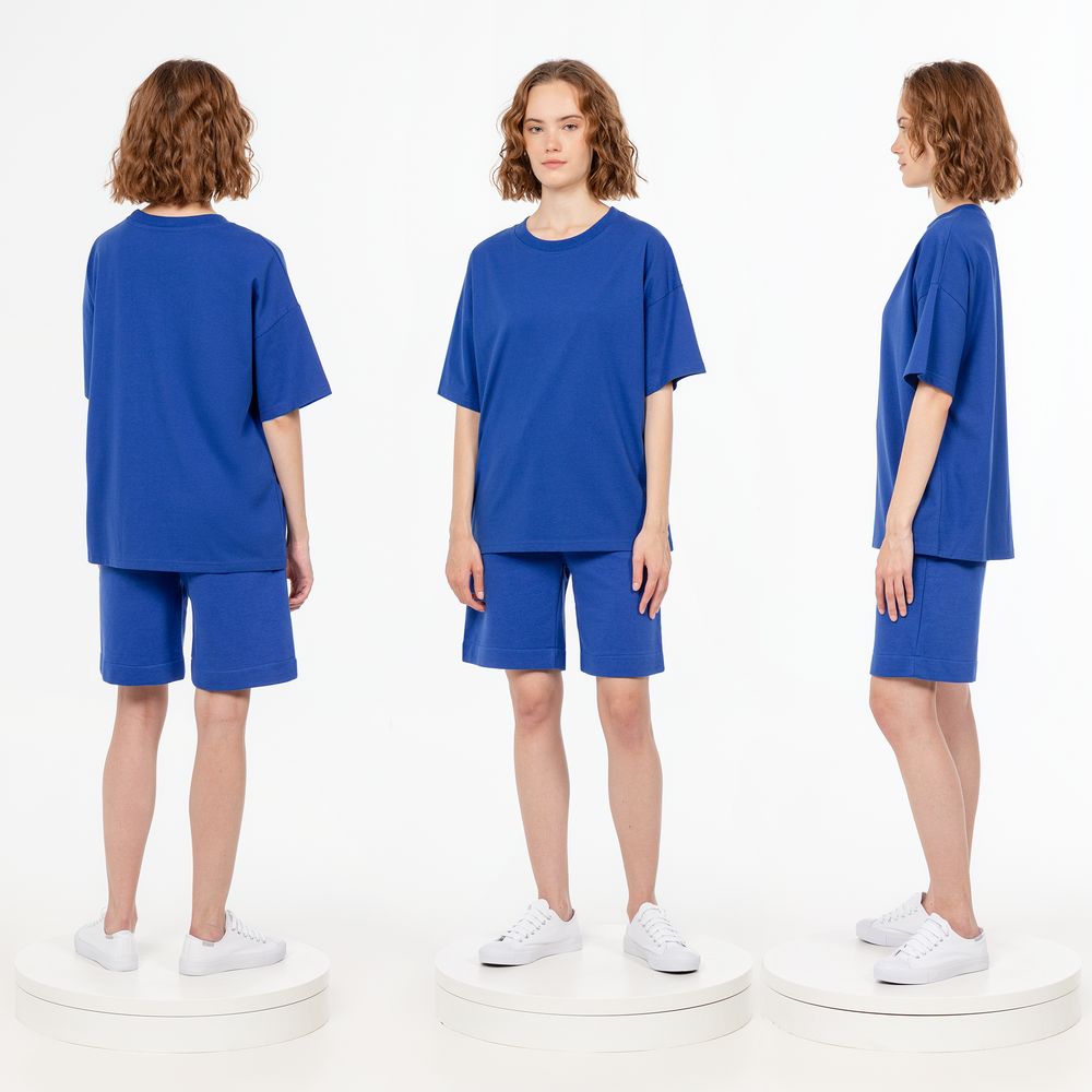 Футболка унисекс оверсайз T3, синяя-2