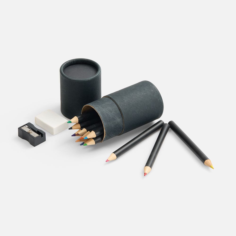 Набор цветных карандашей Pencilvania Tube Plus, черный-0