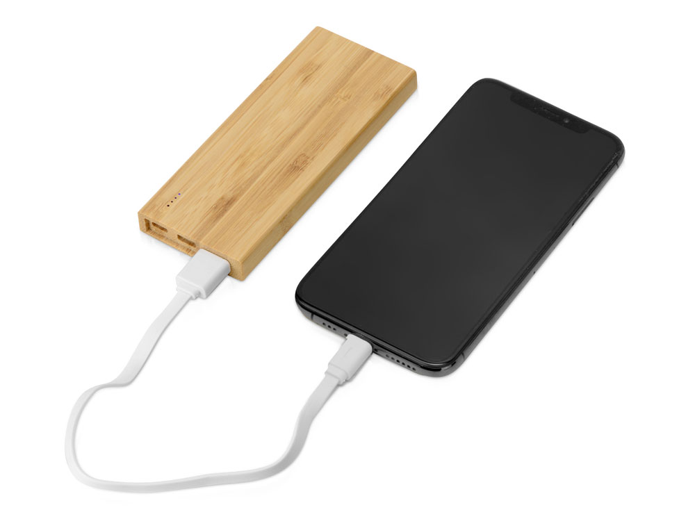 Внешний аккумулятор из бамбука Bamboo, 5000 mAh-1