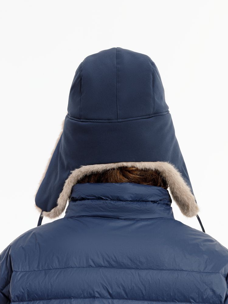 Шапка-ушанка Wasa, темно-синяя-8