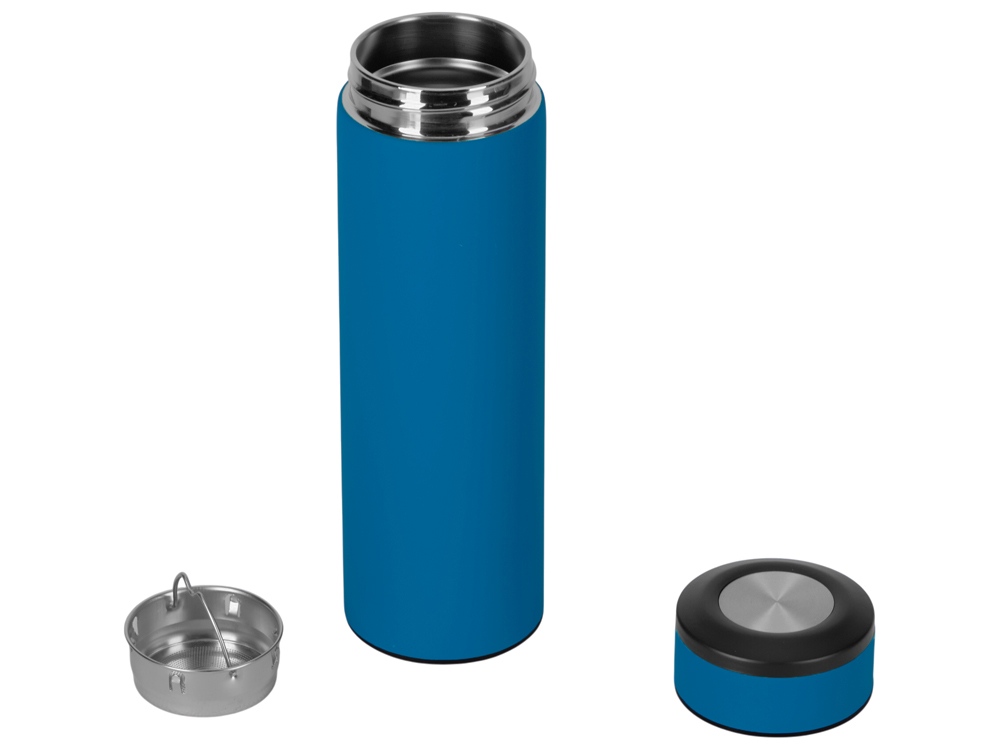 Термос Confident с покрытием soft-touch 420мл, индиго-1