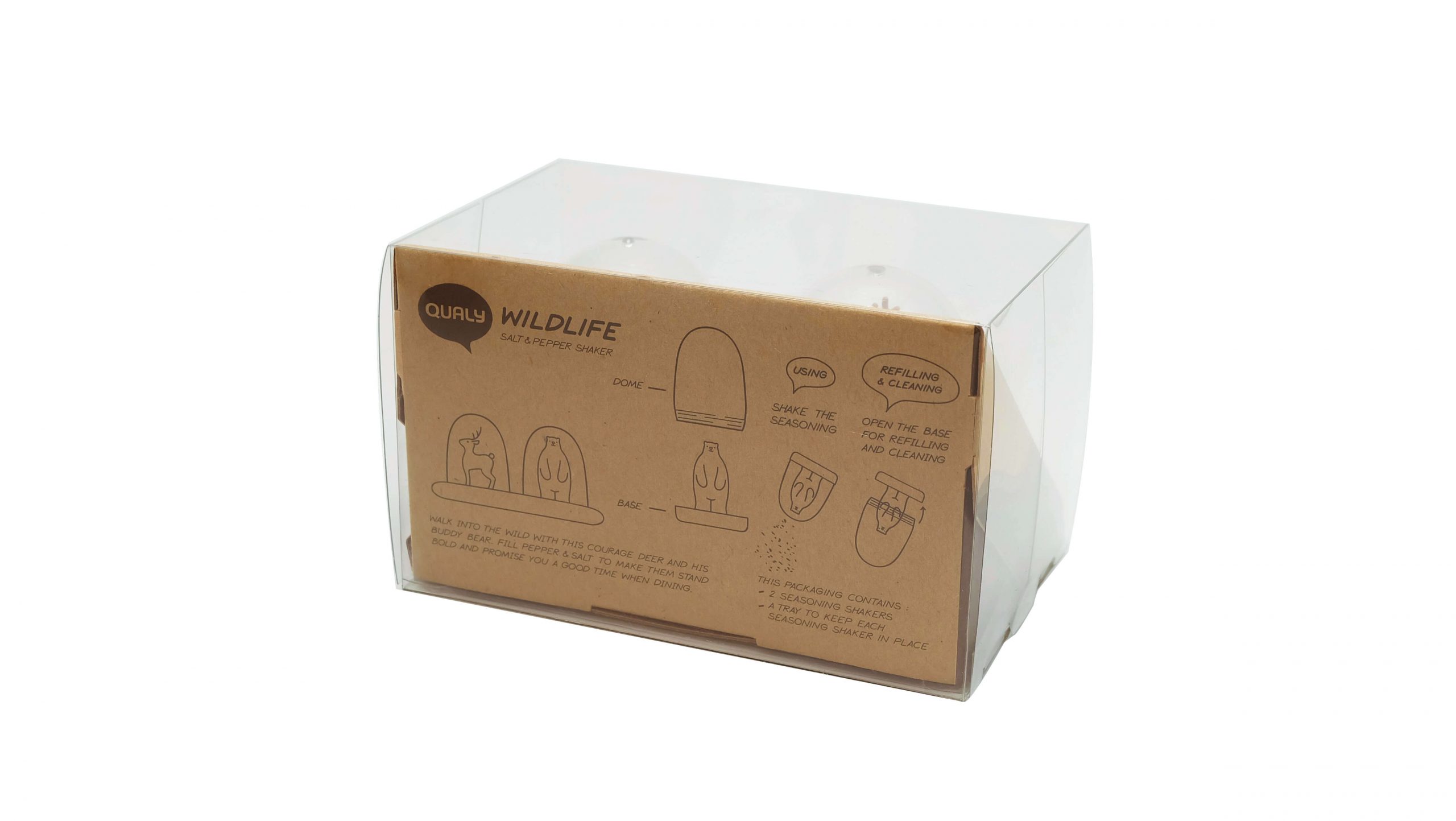 Солонка и перечница WILDLIFE, Белый-1