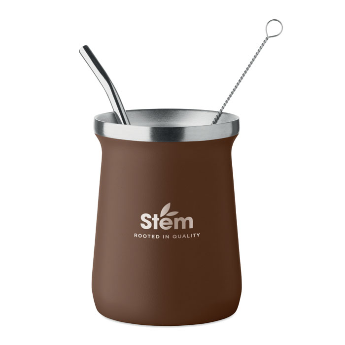 Чашка для чая мате, коричневый-4