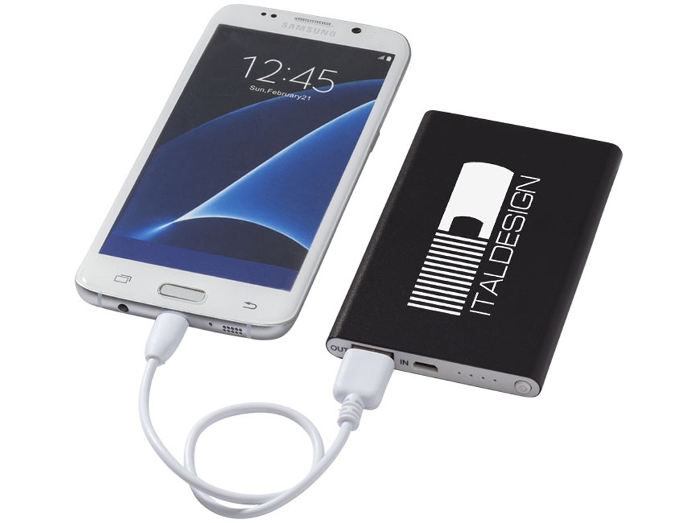 Портативное зарядное устройство Pep 4000 mAh, черный-7