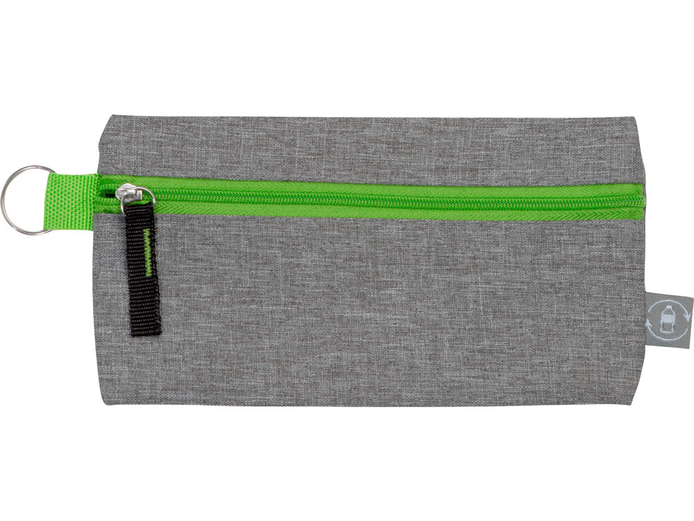 Универсальный пенал из переработанного полиэстера RPET Holder, серый/зеленый-2