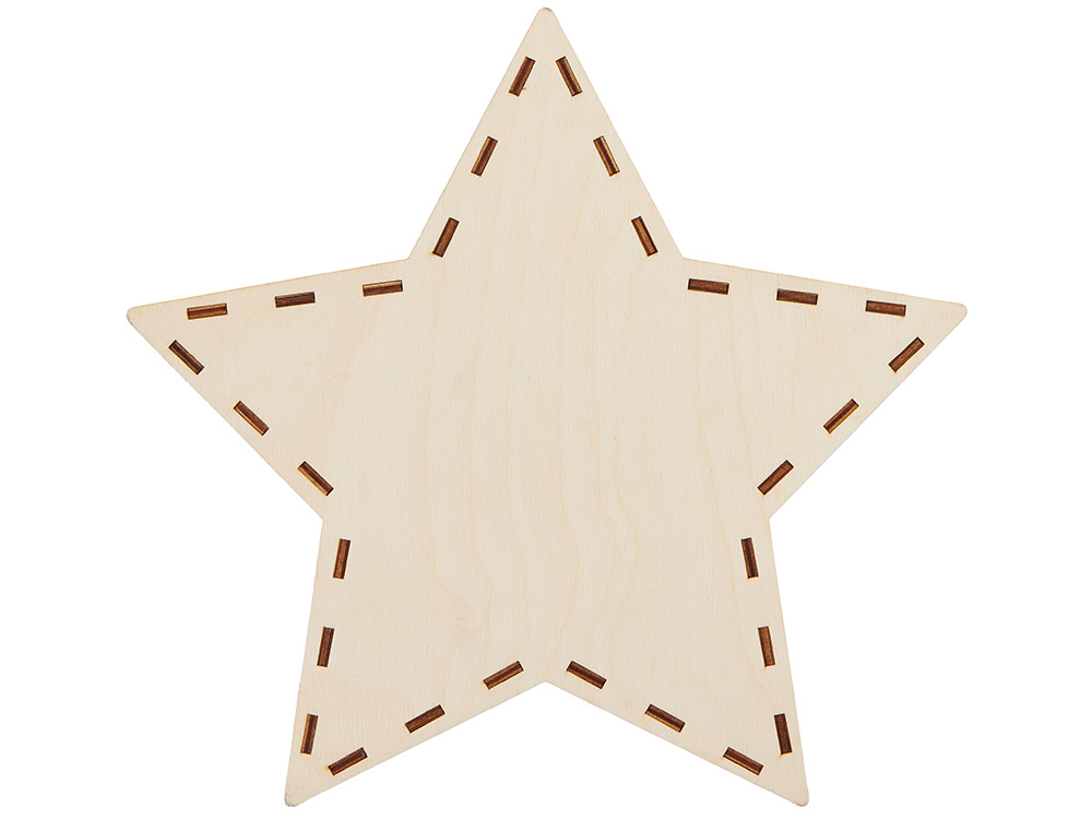 Шкатулка из фанеры в виде звезды Asteris, сине-серебристый-3