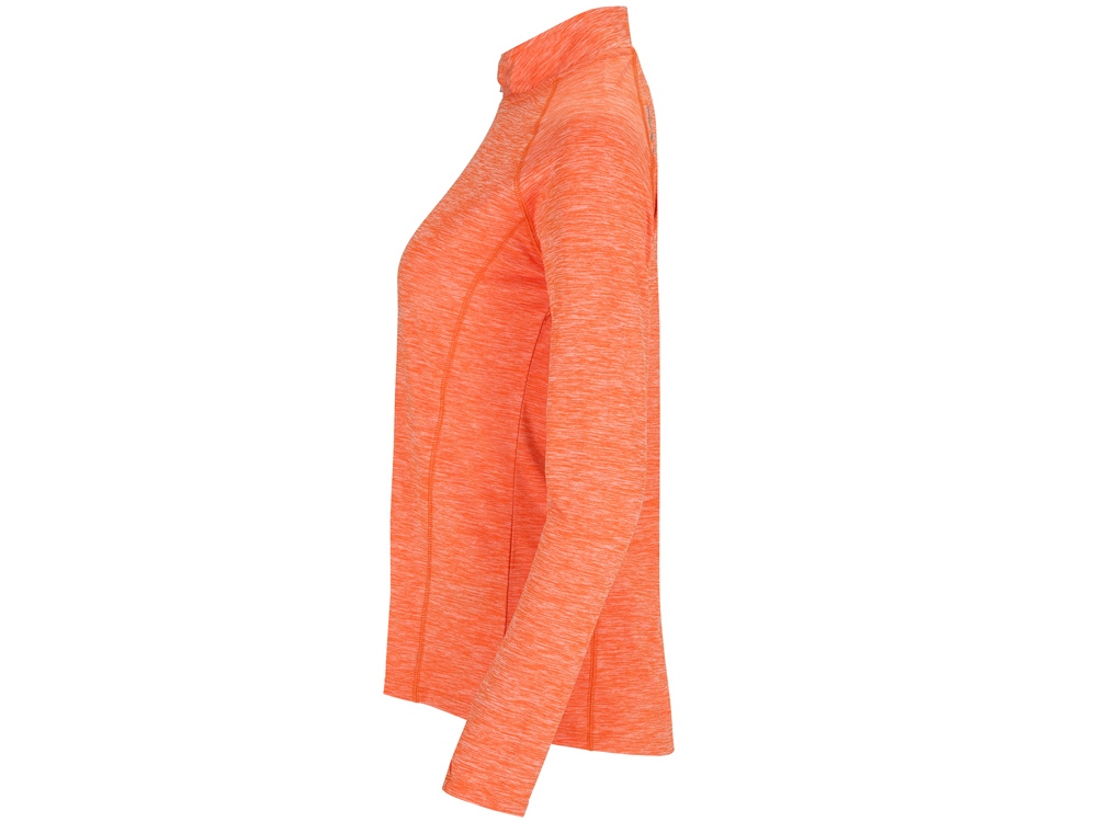 Толстовка с воротом на молнии женская Melbourne, меланжевый оранжевый-2