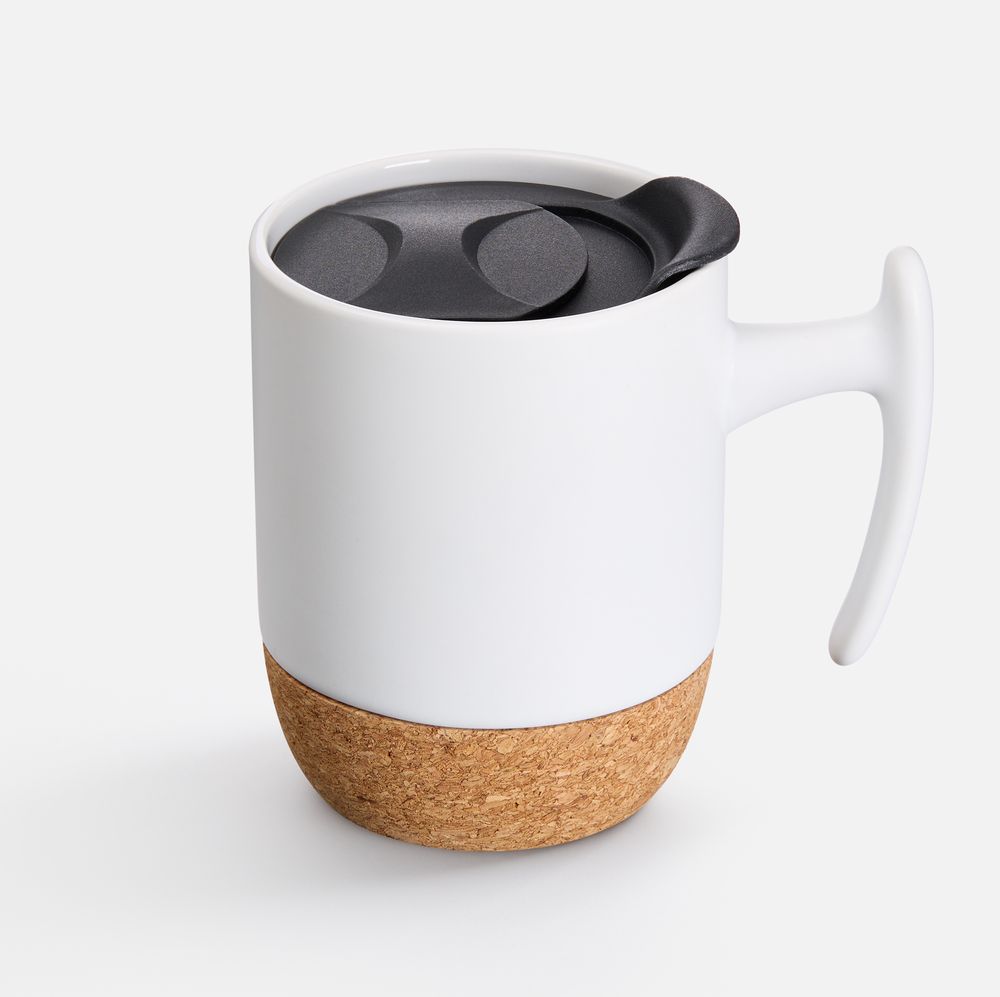 Кружка Corky Grip, белая-0