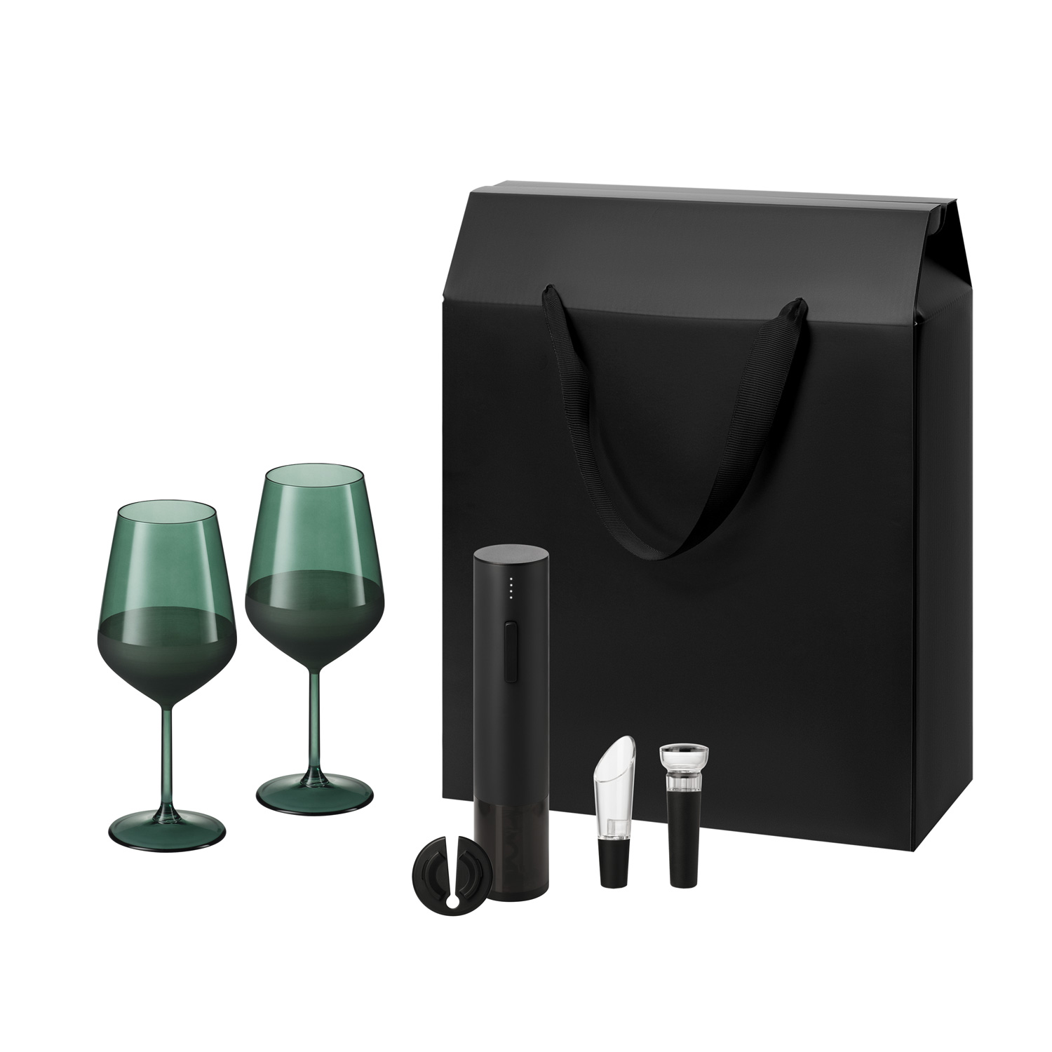 Подарочный набор Emerald, Sacramento (2 бокала + набор для вина)-0