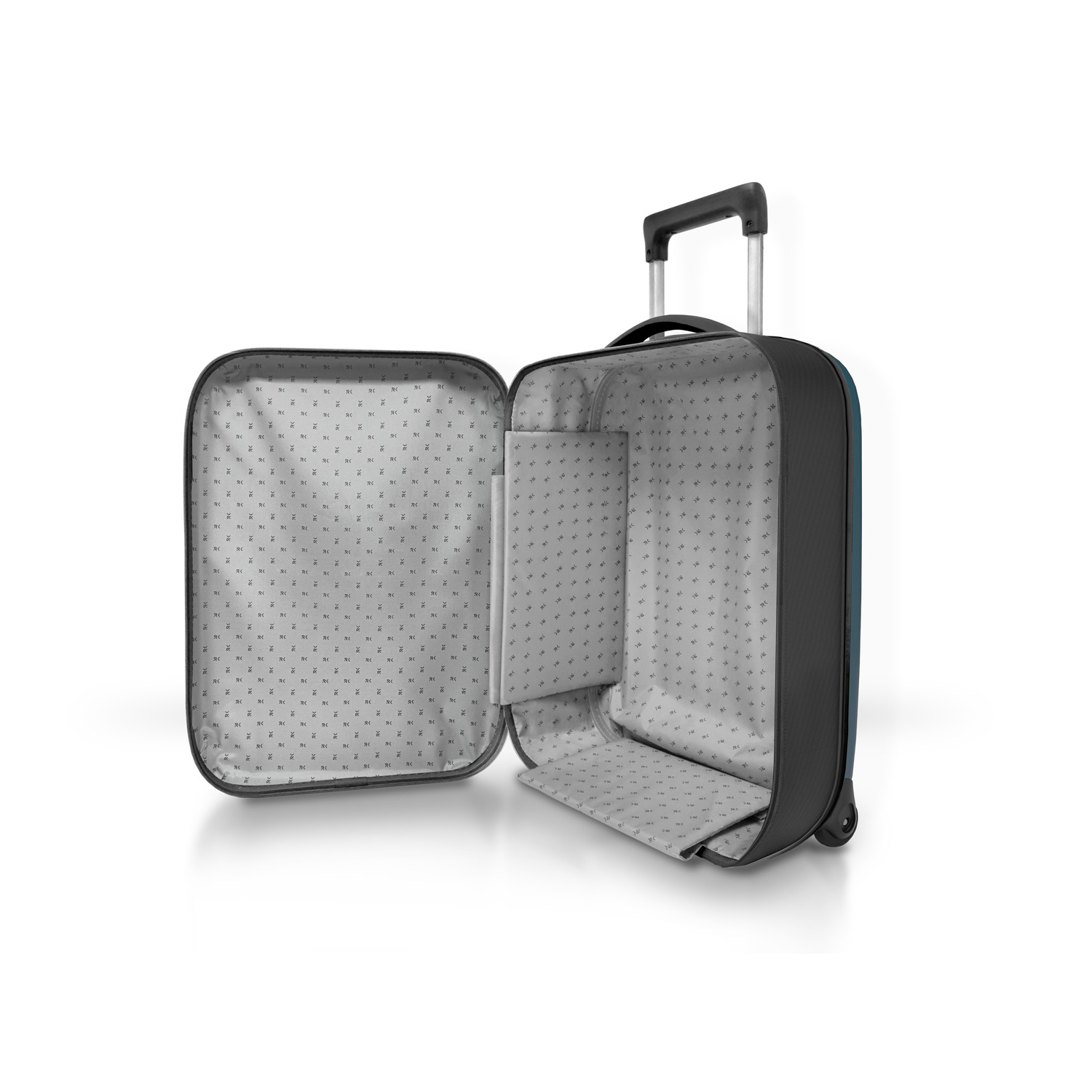 Чемодан складной Rollink Vega II 55x40x20 см, 2 колеса, сине-зеленый-8