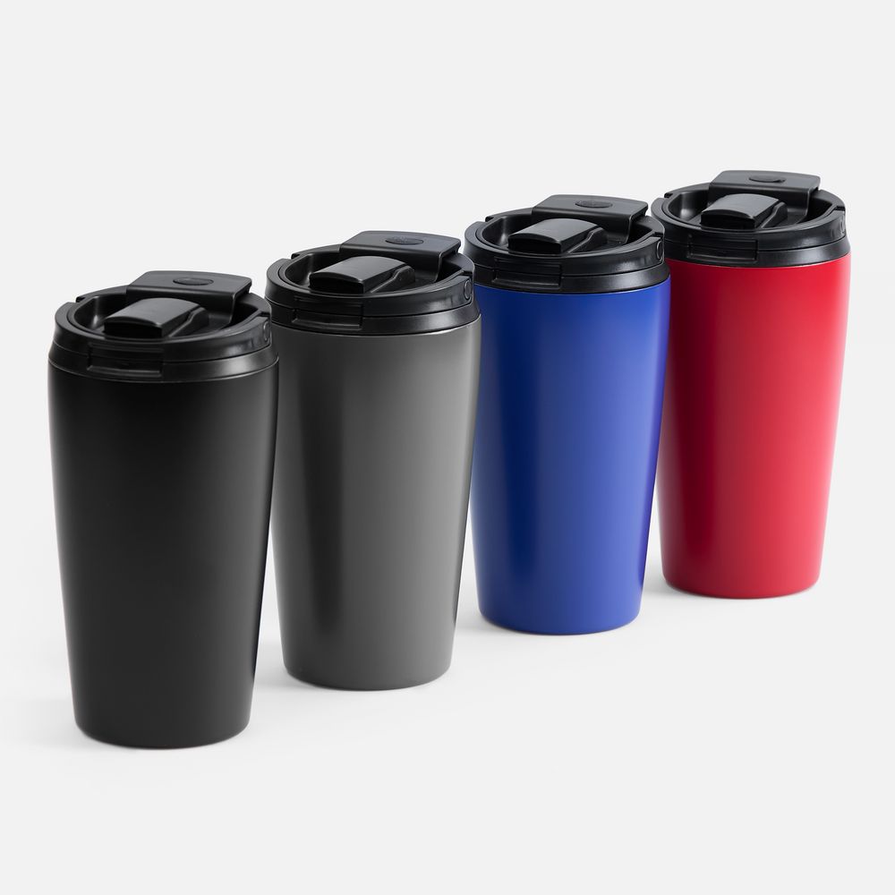 Термостакан с двумя поильниками Duetta, синий-3