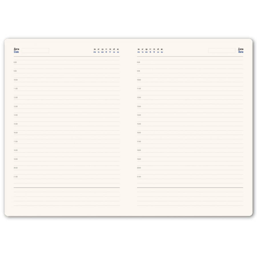 Ежедневник недатированный Pulpy, А5,  светло-серый, кремовый блок в линейку, светло-серый срез, светло-серый-7