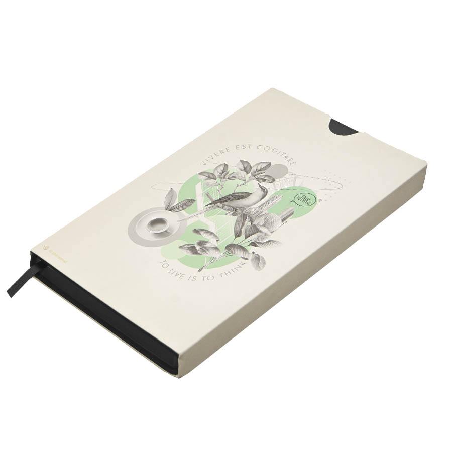 Бизнес-блокнот LADY, формат А5, черный, блок в клетку, черный-5