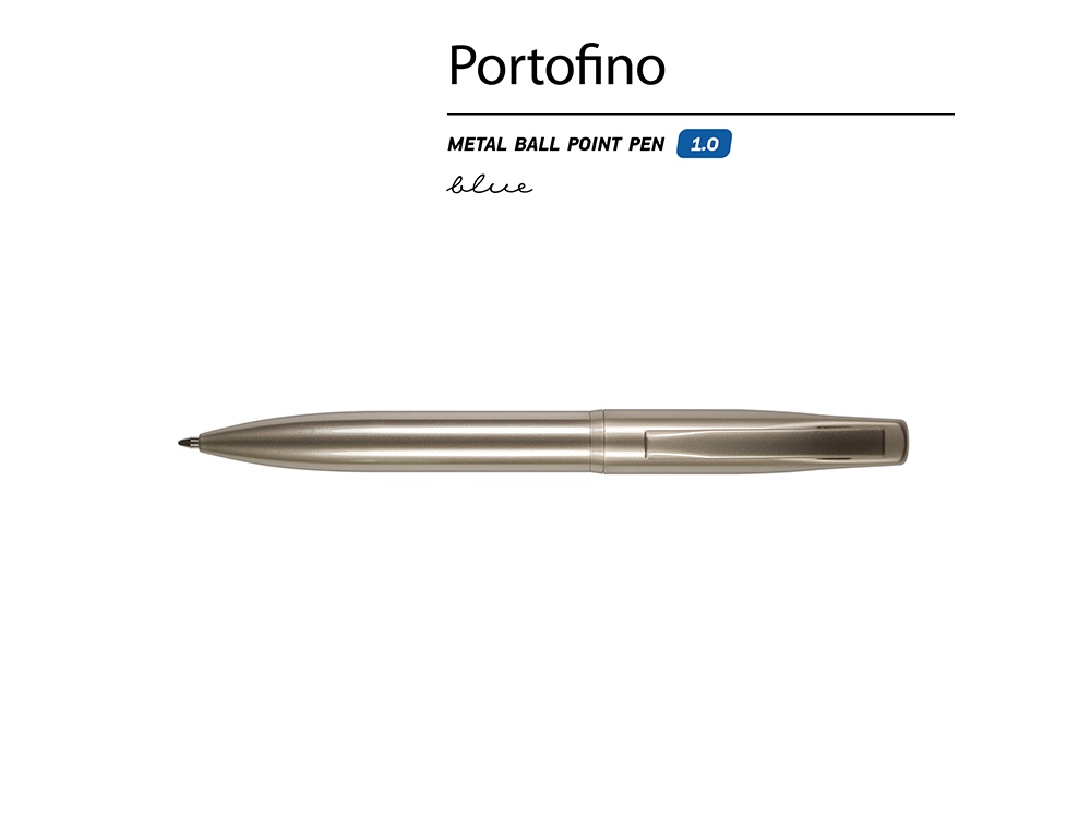 Ручка металлическая шариковая Portofino, шампань-1