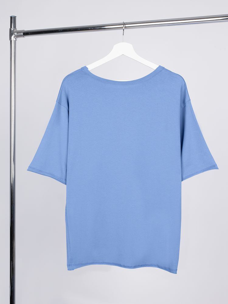 Футболка оверсайз унисекс Vozduh, синяя-1