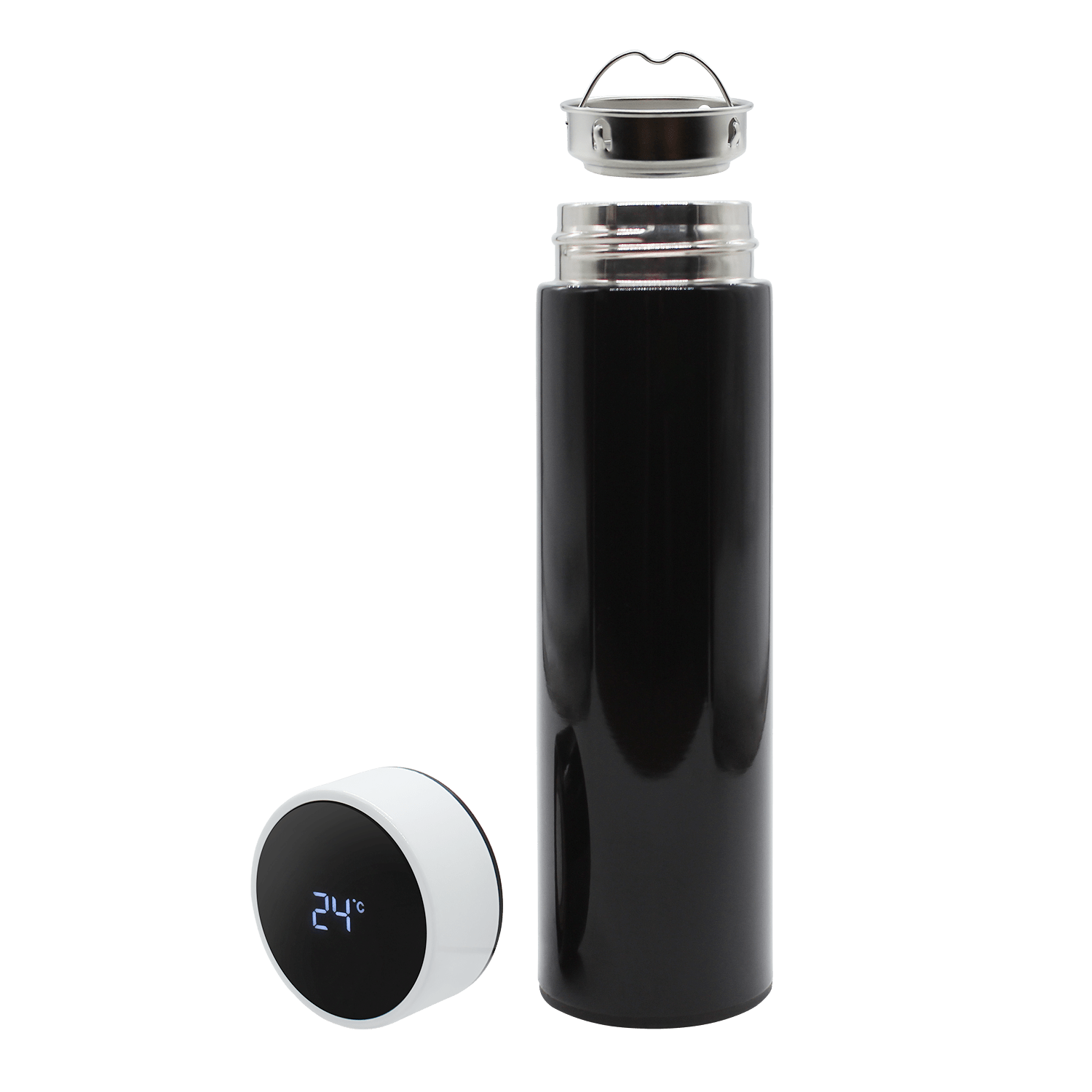 Термос Reactor duo black с датчиком температуры (черный с белым)-1