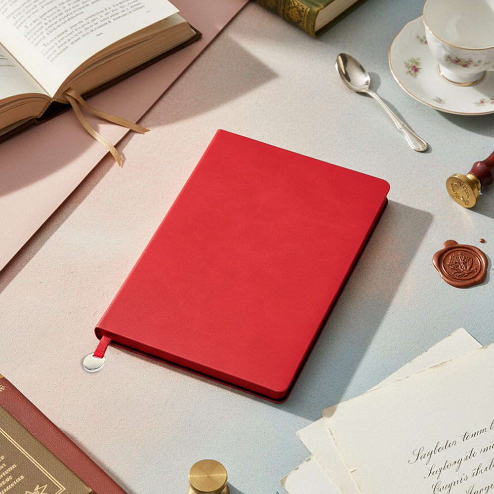 Ежедневник A5 недатированный Impero в мягком переплёте, Красный-4
