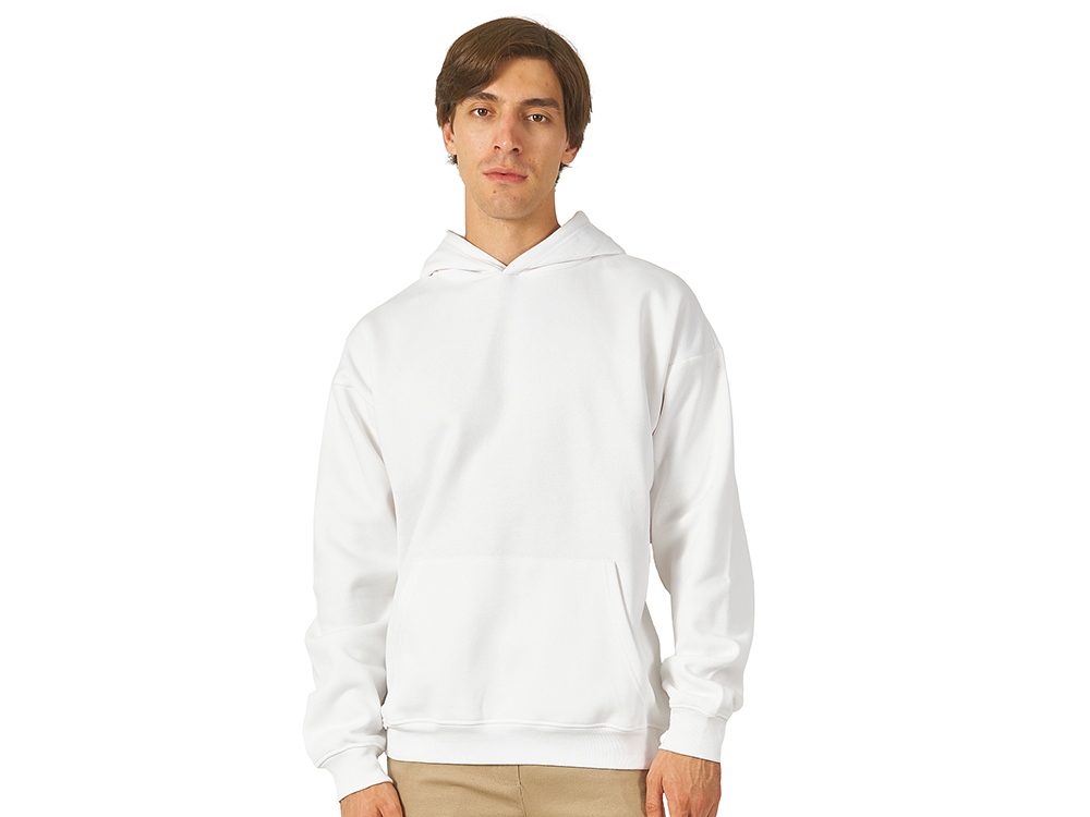 Толстовка с капюшоном оверсайз Berlin унисекс, белый-1