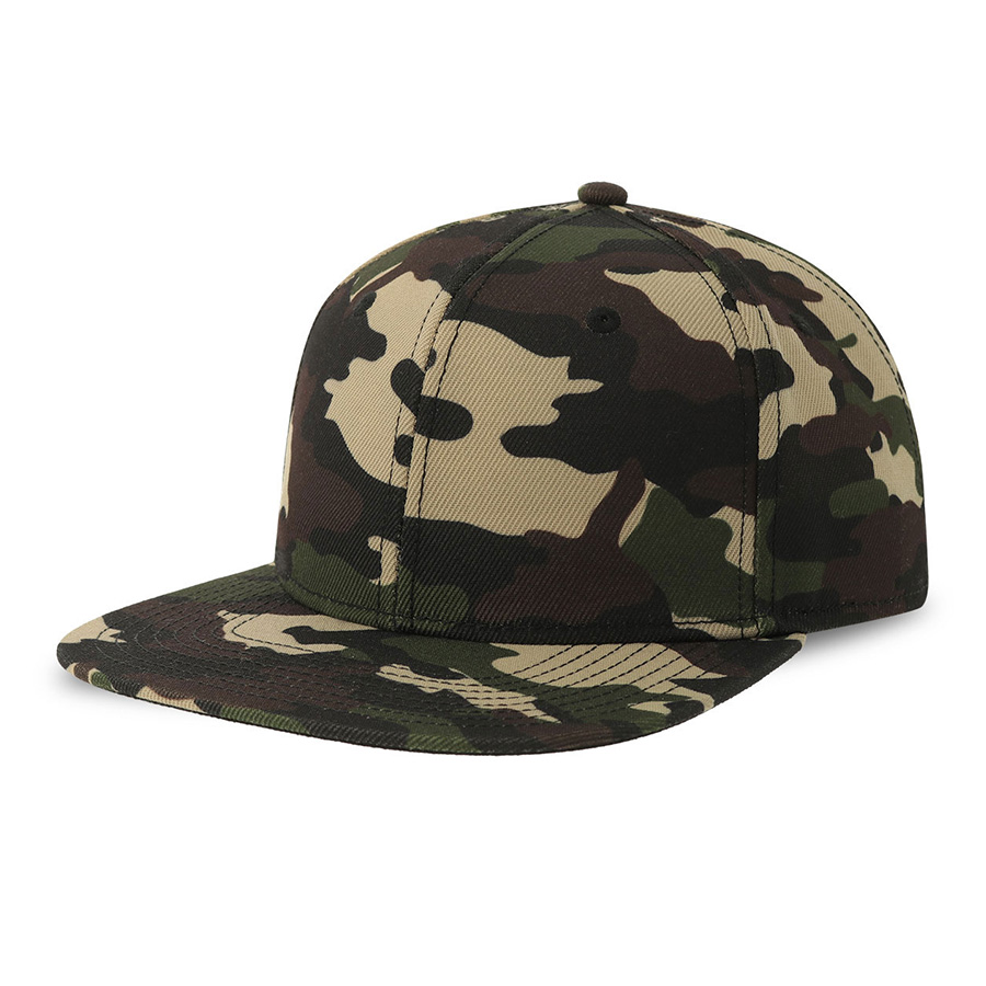 Бейсболка SNAP BACK-S, 6 клиньев, пластиковая застежка, зеленый камуфляж-0