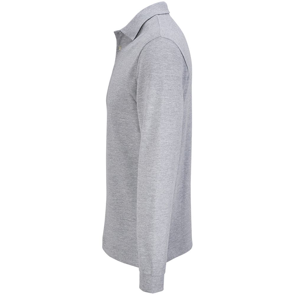 Рубашка поло унисекс с длинным рукавом Pacific LSL, серый меланж-1