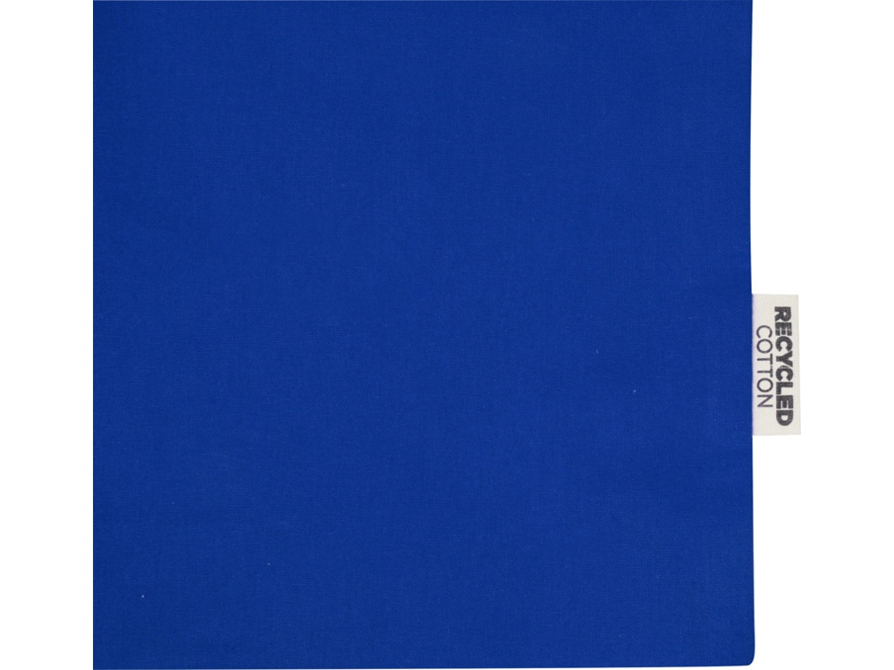 Odessa большая эко-сумка из переработанного хлопка, сертифицированного согласно GRS, плотностью 220 г/м² - Ярко-синий-4