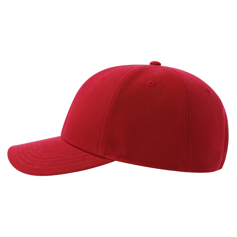 Бейсболка BEAT-S, 6 клиньев, пластиковая застежка, красный-2