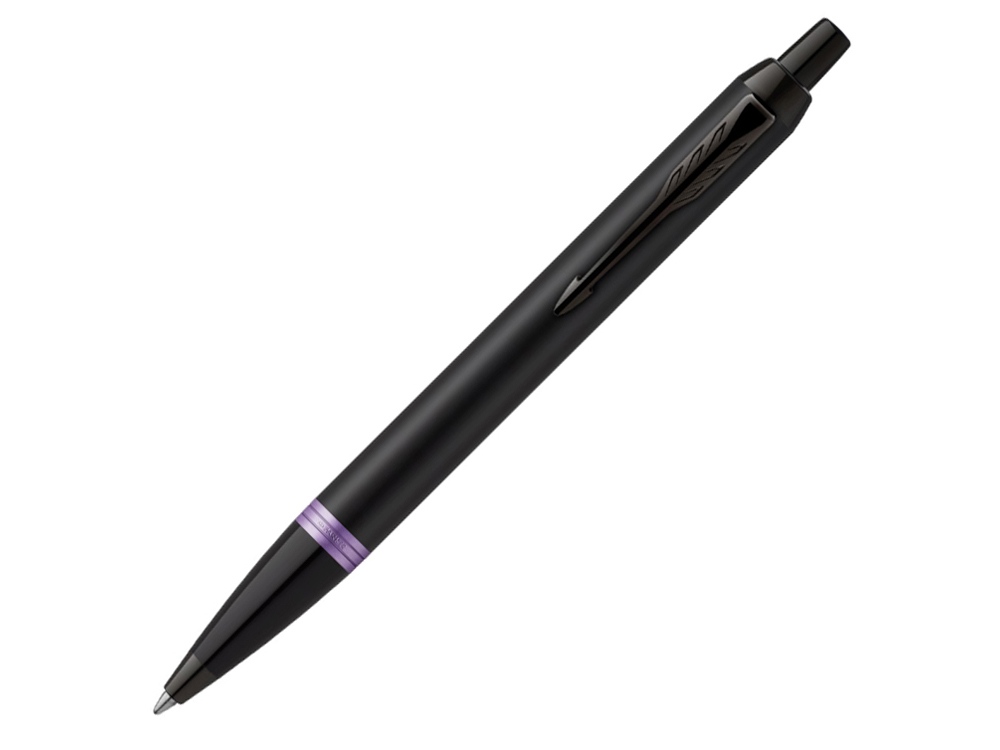 Шариковая ручка Parker IM Vibrant Rings Flame Amethyst Purple, стержень: M blue, в подарочной упаковке.-0