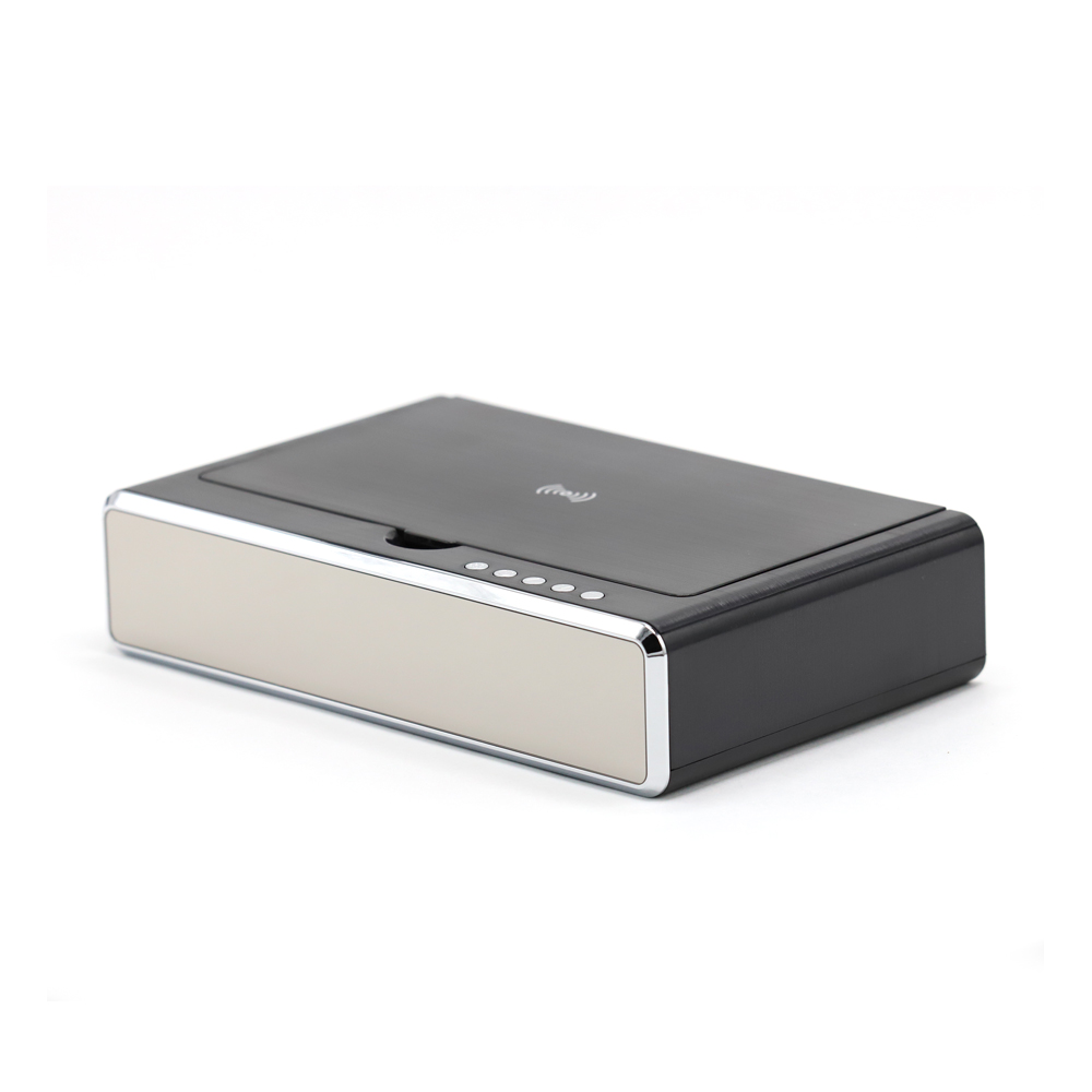 Часы электронные Boxxuv настольные с УФ стерилизатором, Черный-1