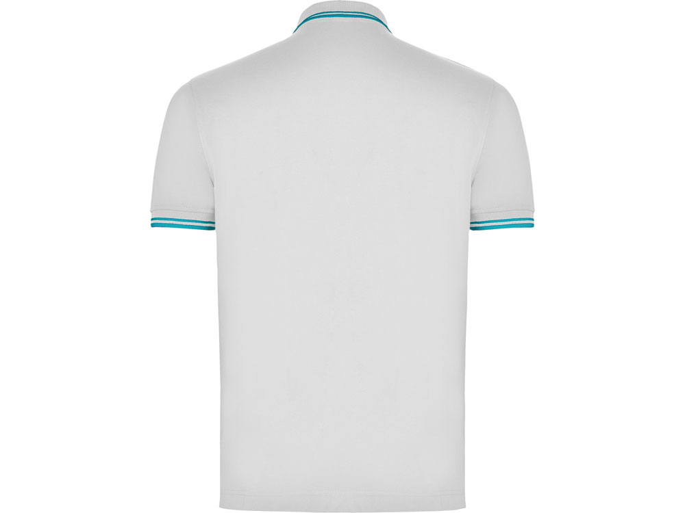 Рубашка поло Montreal мужская, белый/бирюзовый-1