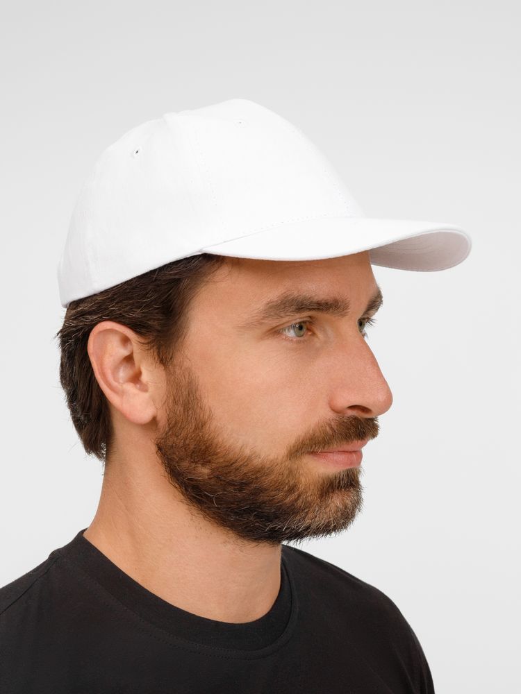 Бейсболка Apollo, белая-3