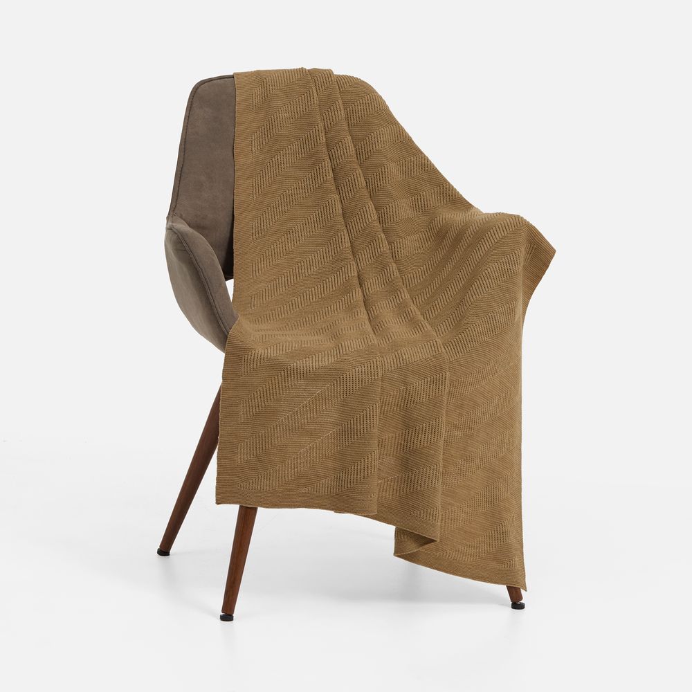 Плед Locus Solus, коричнево-бежевый меланж-1