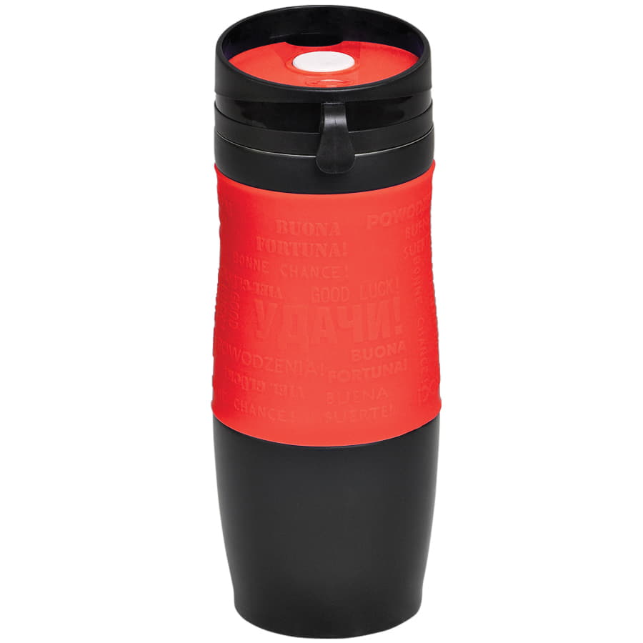 Термокружка  "Удача", красный, черный-2