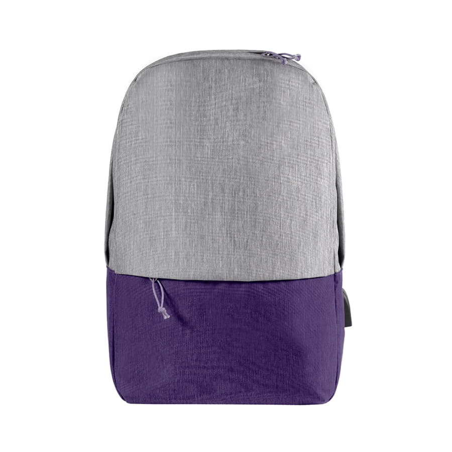 Рюкзак "Beam", серый/фиолетовый, 44х30х10 см, ткань верха: 100% полиамид, подкладка: 100% полиэстер, серый, фиолетовый-2