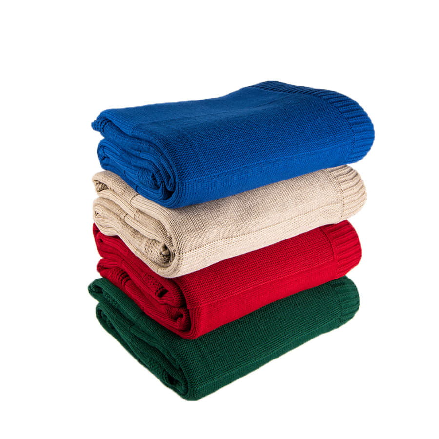 Плед ELSKER MIDI, синий, шерсть 30%, акрил 70%, 150*200 см, синий-4